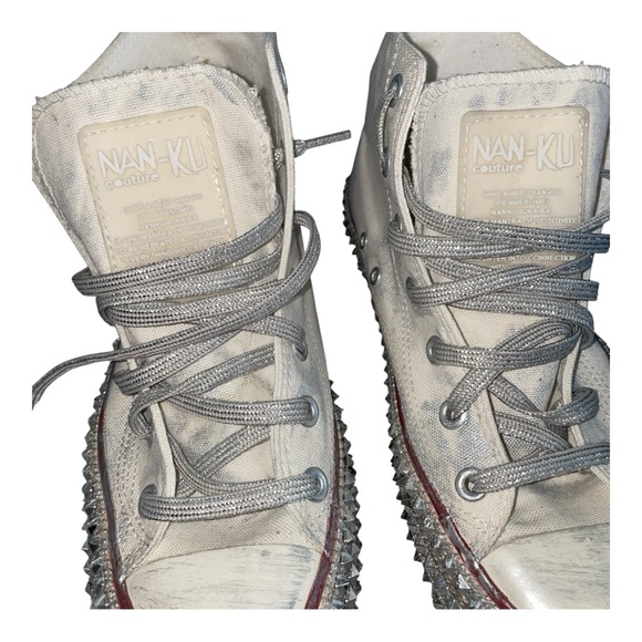Nan-ku Couture x Free People studded and bejeweled sneakers Size US 8 - Picture 2 of 7